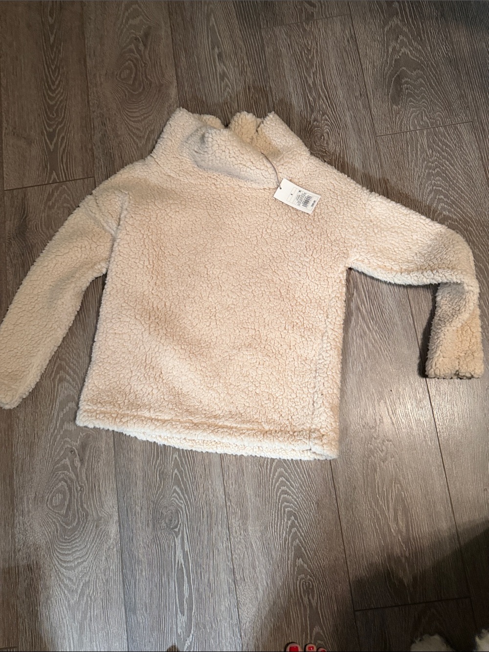 a new day Cream Sherpa Turtleneck Pullover Sweater